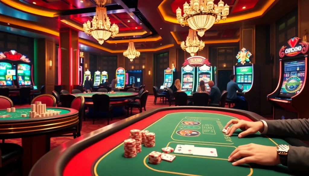 Experience the excitement of gaming at https://68vip.sh/ with poker tables and slot machines.