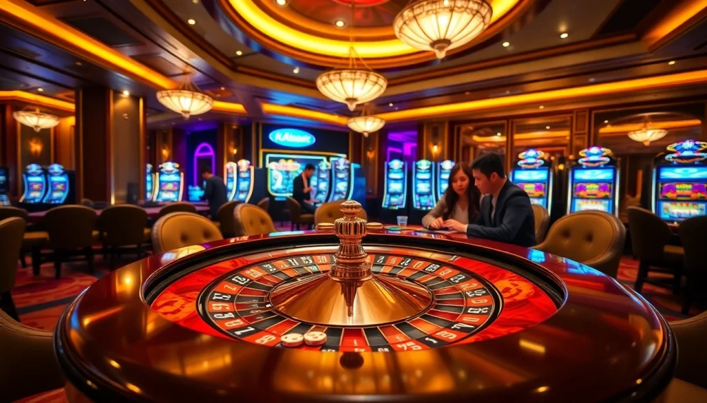 Experience the thrill of KAISAR 888 in a luxurious casino environment.