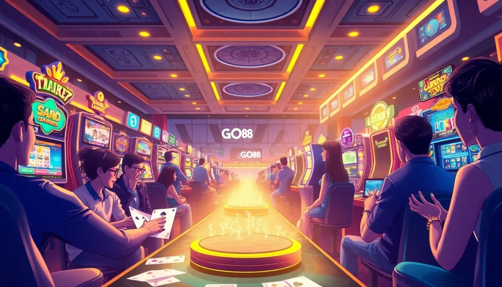 Players enjoying immersive gaming experiences at GO88 platform.