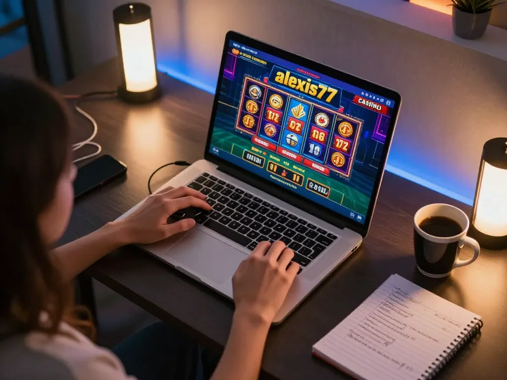 Engage with the alexis77 online casino interface while enjoying a cozy gaming atmosphere.