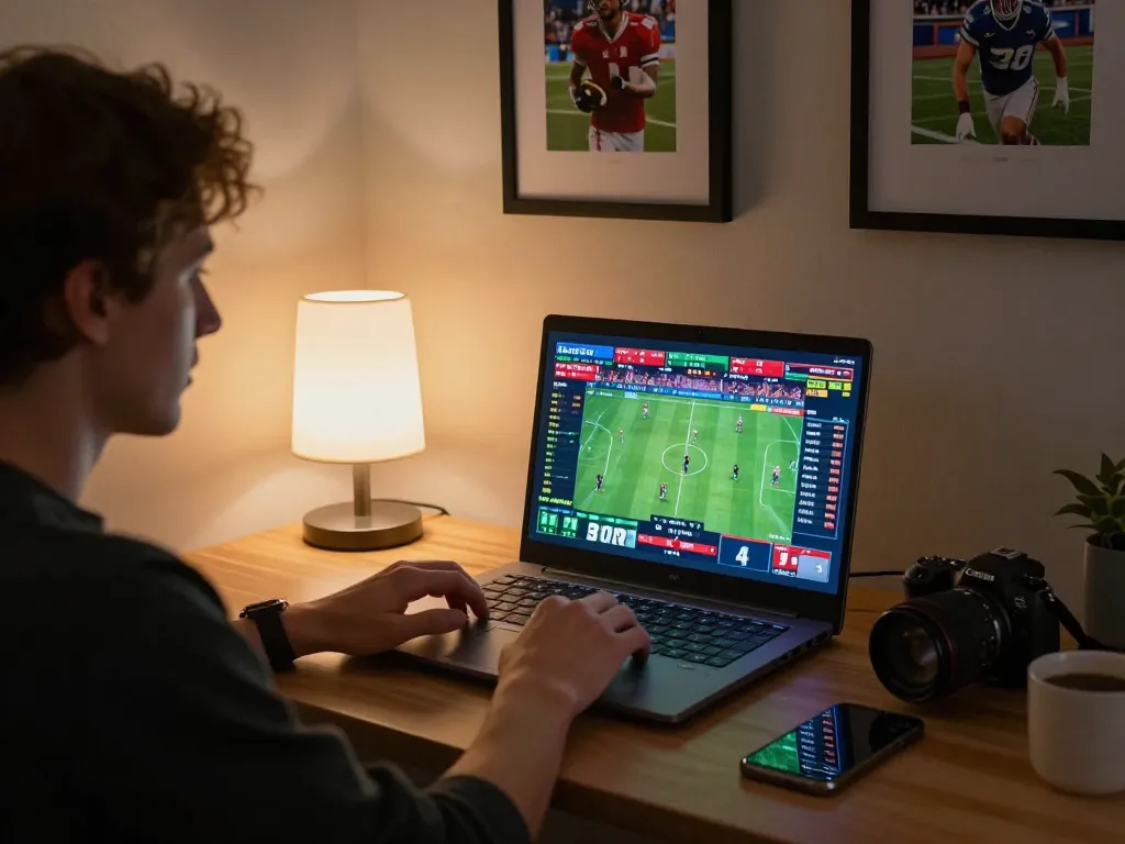 Person using lu88.com for online sports betting on a laptop with live odds displayed.