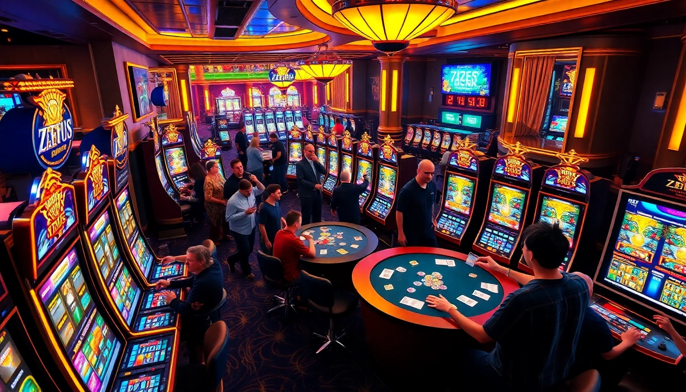 Enjoy a thrilling experience with slot zeus machines lighting up the casino atmosphere.