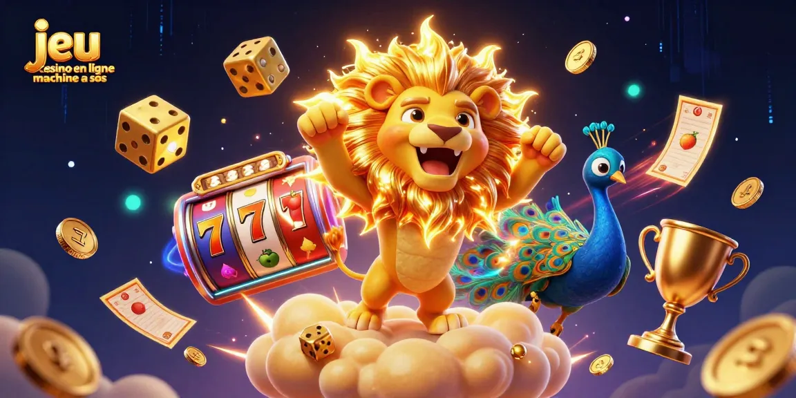 Jouer à des machines à sous dans un jeu de casino en ligne machine à sous avec des jackpots et des symboles colorés.