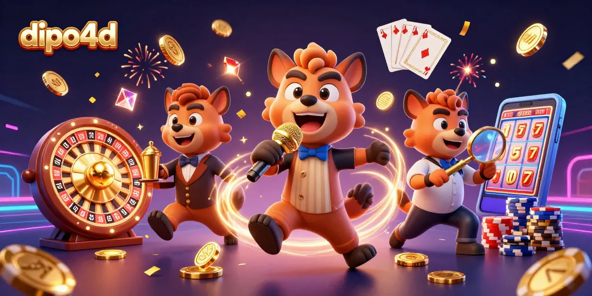 Experience vibrant dipo4d lottery entertainment with exciting characters and gaming elements.