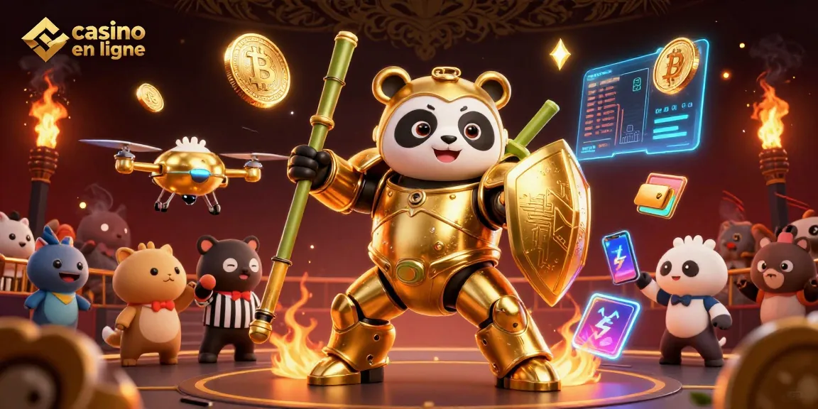 Jouez à des jeux captivants sur un casino en ligne immersif avec un panda et des éléments innovants.