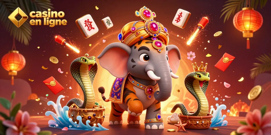Jouer au casino en ligne avec des éléments d'un majestueux éléphant et un tigre maharaja.